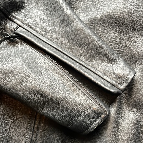 Harley Davidson Motorcycle Black Leather Riding Jacket 4XL - Picture 12 of 14
